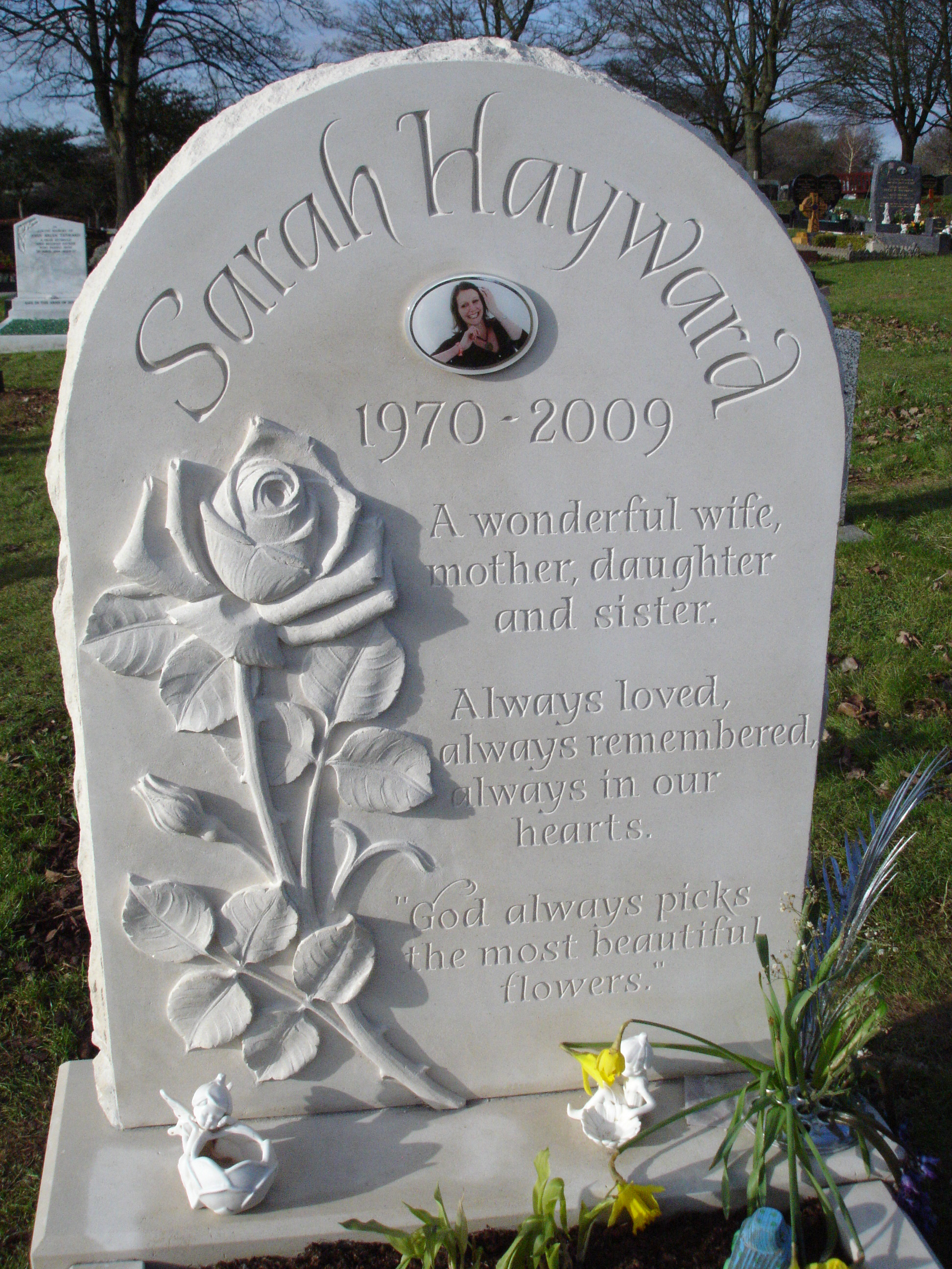 Carved Rose in relief