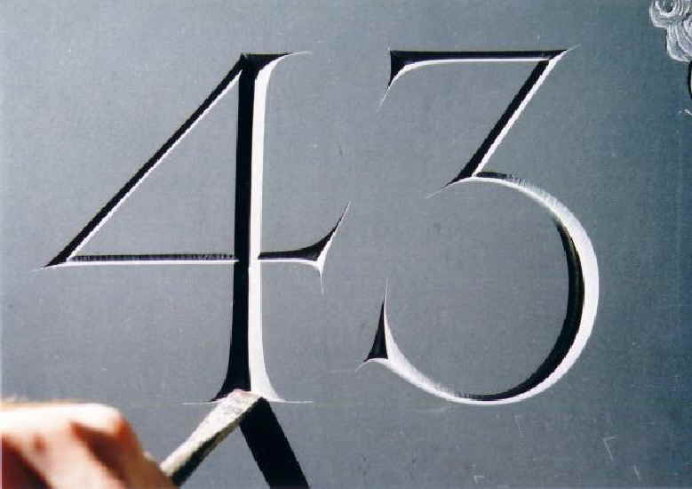 Welsh slate house number plaque